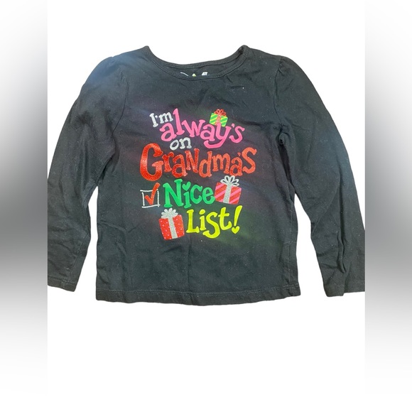 4 PIECE CHRISTMAS SET 3 TOPS 1 PANTS RAINDEER NICE LIST FOR GIRLS SIZE 4 - Picture 2 of 11